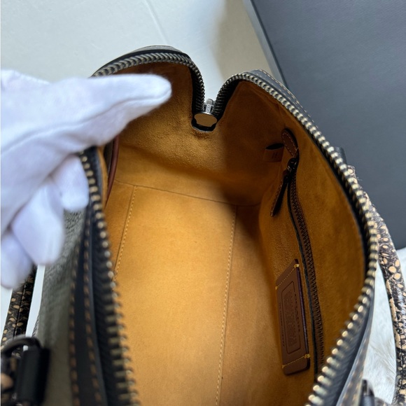 Coach Ruby Satchel 25 Snakeskin Detail Purse Handbag - Picture 14 of 17